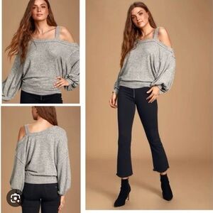 Free People Flaunt It One Shoulder Sweater